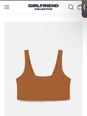 Girlfriend Collective Women's Scoop Bralette Tank - burnt Orange